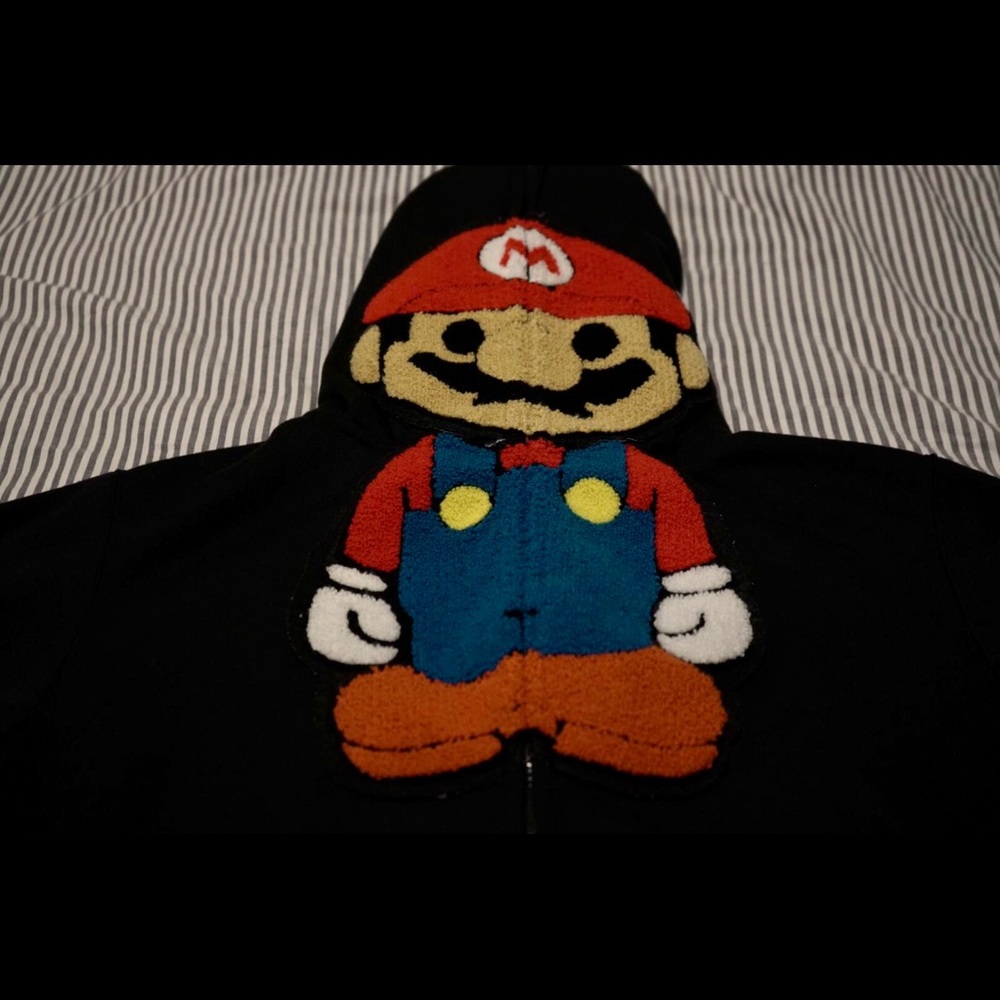 BAPE Baby Milo X Super Mario full zip hoodie